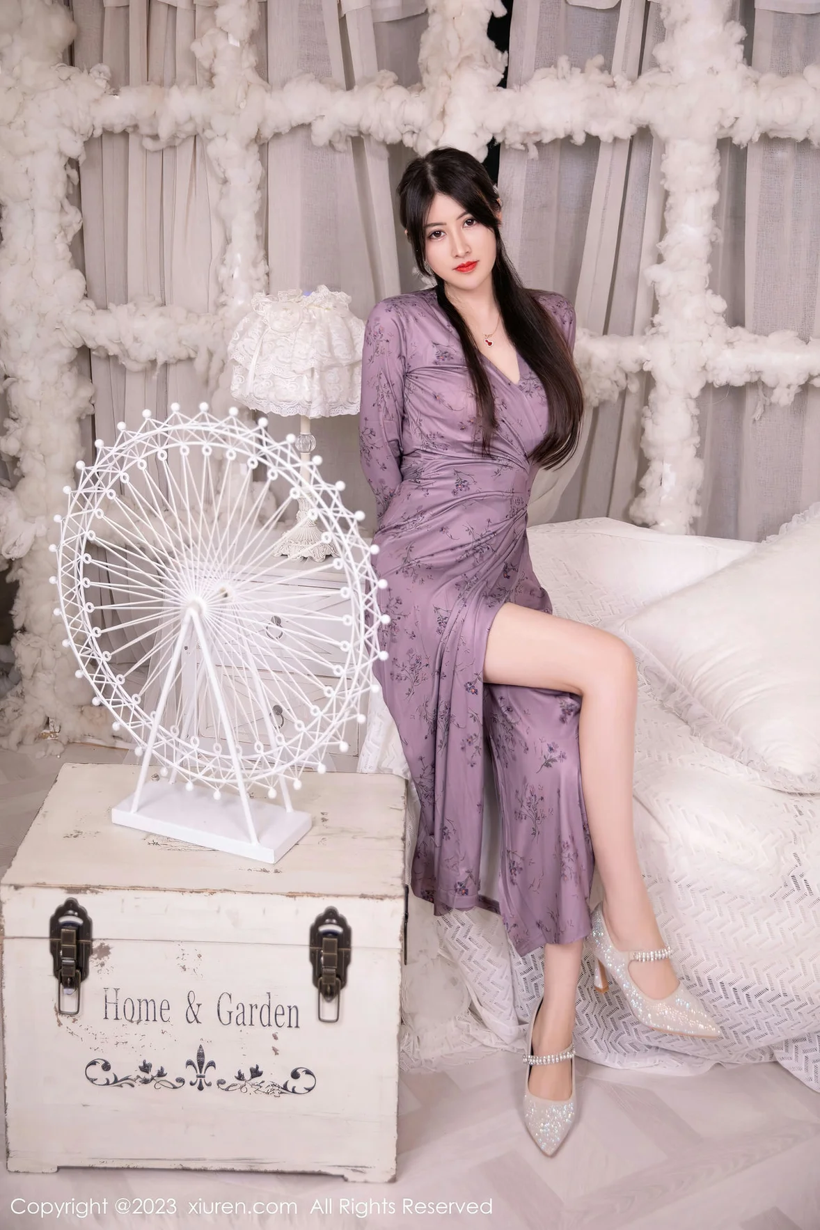 XiuRen 秀人 No.7126 诗诗kiki 紫色连夜长裙性感写真 [88P]插图5