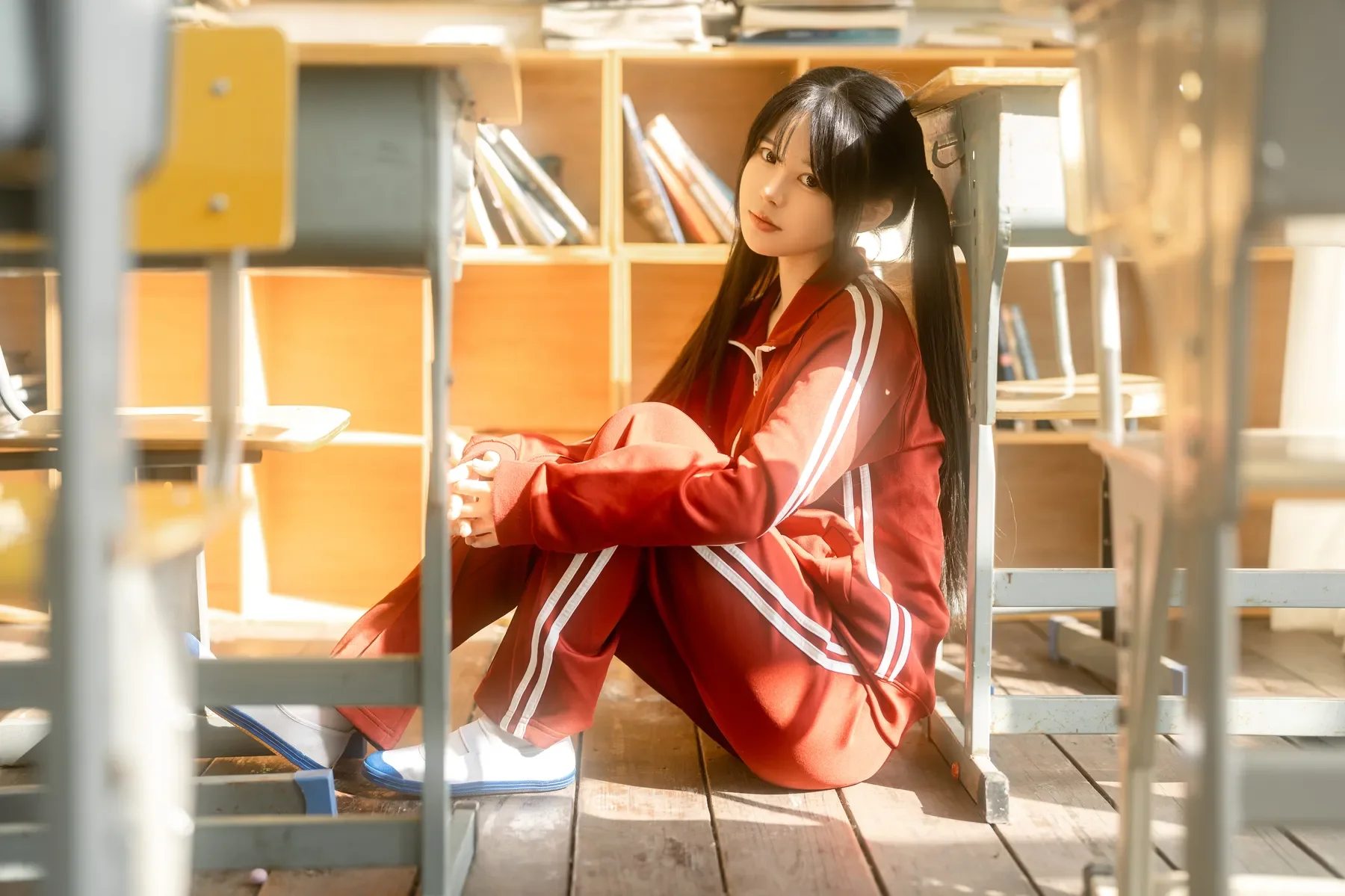 rua阮阮 – 课间阳光-红色校服 [42P]插图4