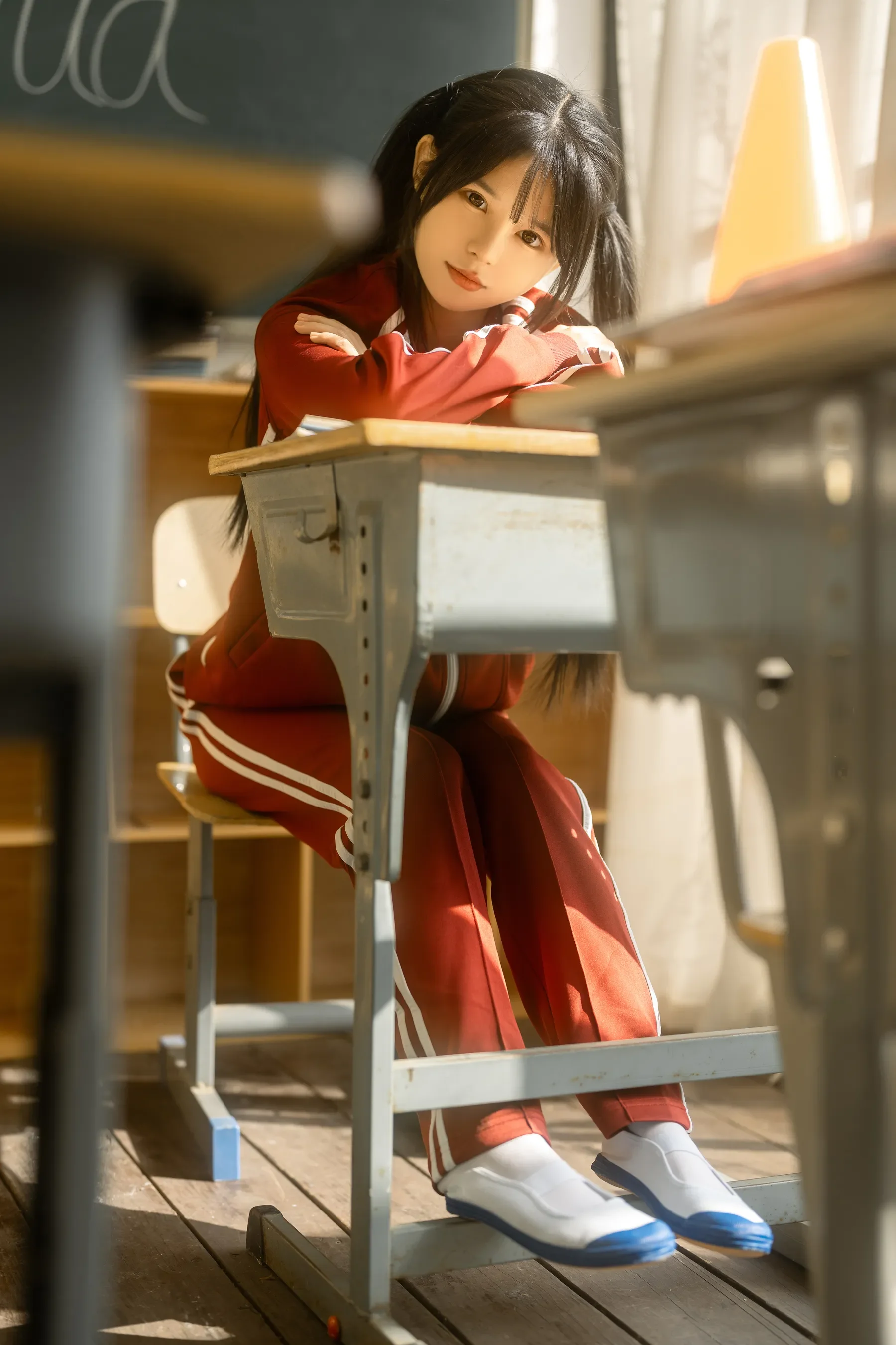 rua阮阮 – 课间阳光-红色校服 [42P]插图2